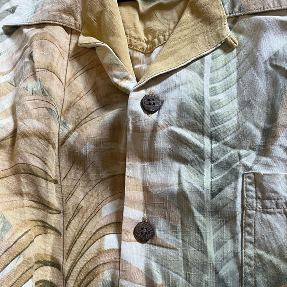 Tommy Bahama Leaf Print Button-Up Shirt - Picture 4 of 5